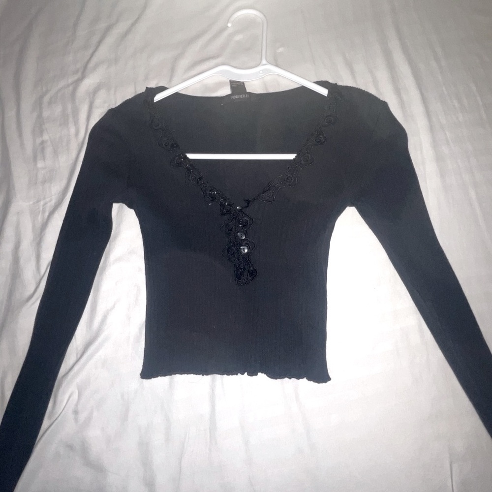 Black crop top